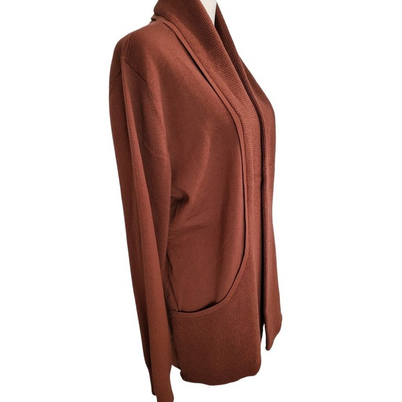 Chloe & Jasmine Wms NWT Sz XL Womans Rust Cardigan Open Sweater. 0935 - Picture 2 of 5